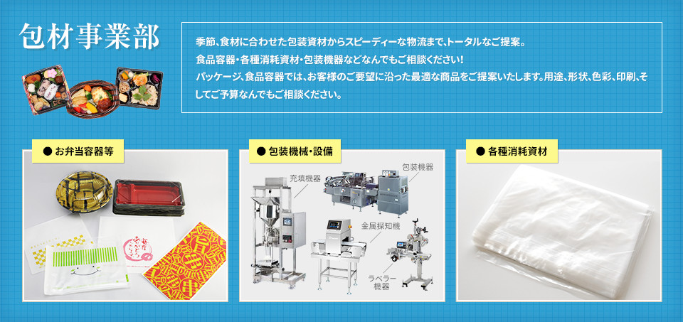 食を扱うプロとして、安心安全な品質管理を徹底。包装資材なら日幸商事株式会社