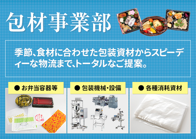 食を扱うプロとして、安心安全な品質管理を徹底。包装資材なら日幸商事株式会社